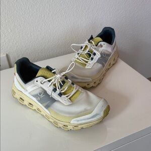 On Clouds (OC) White and Yellow Athletic Sneakers